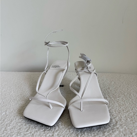 Jeffrey Campbell White Strappy Heels - Picture 3 of 9